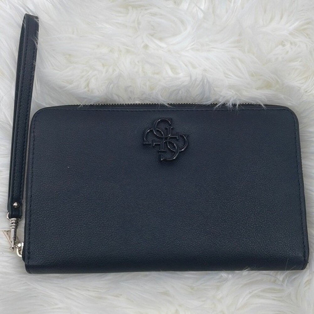 Large Black Guess Wallet Wristlet
